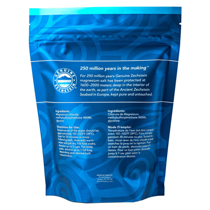 Ancient Minerals Magnesium Bath Flakes Ultra with OptiMSM – Pure Zechstein Magnesium Chloride and Organic Sulfur Bath Salts,