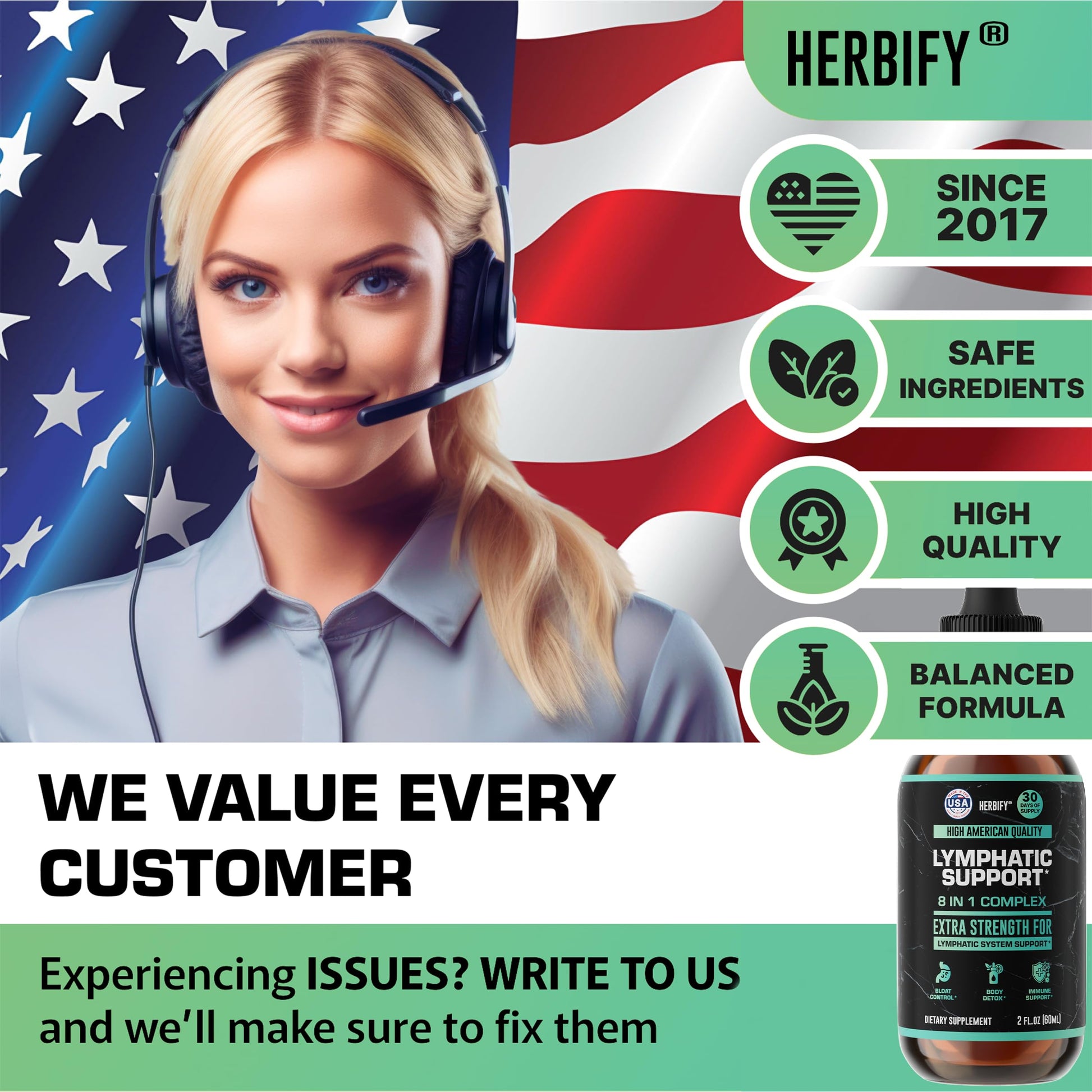 HERBIFY Lymphatic Drainage Drops for Liver Detox & Immune Support - Lymph System Support Drops - Detox Cleanse - 30 Days Supply - 2 Fl Oz Made in USA HERBIFY buy supplements Au