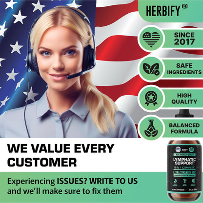 HERBIFY Lymphatic Drainage Drops for Liver Detox & Immune Support - Lymph System Support Drops - Detox Cleanse - 30 Days Supply - 2 Fl Oz Made in USA HERBIFY buy supplements Au