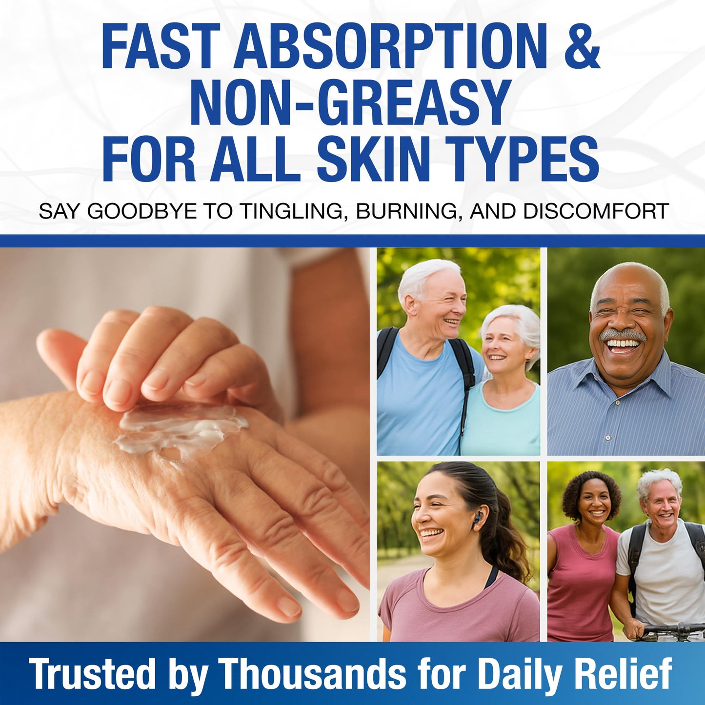 Neuropathy Nerve Relief Cream – Extra Large 8 oz – Maximum Strength for Feet Hands Legs Toes Back – Natural Ingredients Arnica Aloe Vera MSM Vitamins – Fast-Acting Soothing Relief – Super Value 8 oz NuturnaBuy Supplements Australia
