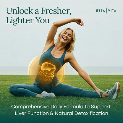 Liver Cleanse Detox & Repair - Microplastics Detox & Zeolite Supplement for Gut Health, Cognition & Natural Energy - Glutathione, NAC, Chlorella, Spirulina, ALA, Cilantro, Milk Thistle, Noni, Shilajit Etta Vita buy supplements Au