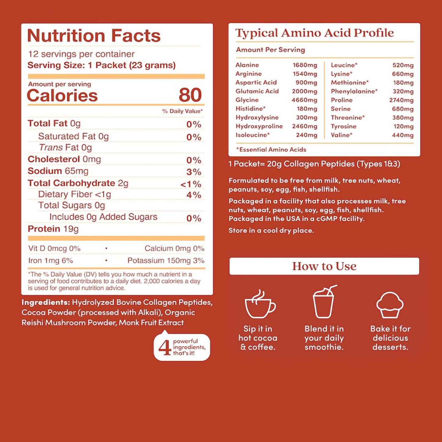 Further Food Chocolate Collagen Peptides Powder with Reishi Mushroom - 100% Grass-Fed, Hydrolyzed Type 1 & 3, 20g of Collagen per Serving, Supports Skin, Hair, Nails & Joints, Stick Packs, 9.74 Oz Further Food buy supplements Au