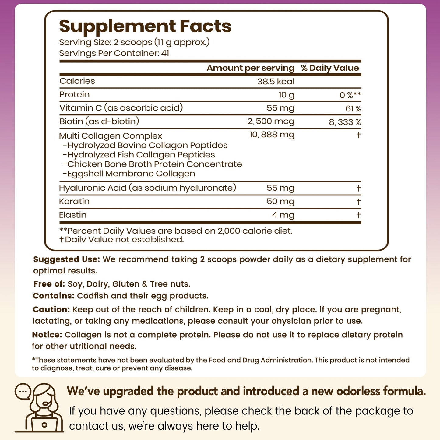 VEV Multi Collagen Peptides Powder, 16 oz (41 Servings) – Type I, II, III, V, X, Hydrolyzed Collagen, Hyaluronic Acid, Biotin, Vitamin C, Supports Skin, Unflavored, Dissolves Easily VEV buy supplements Au