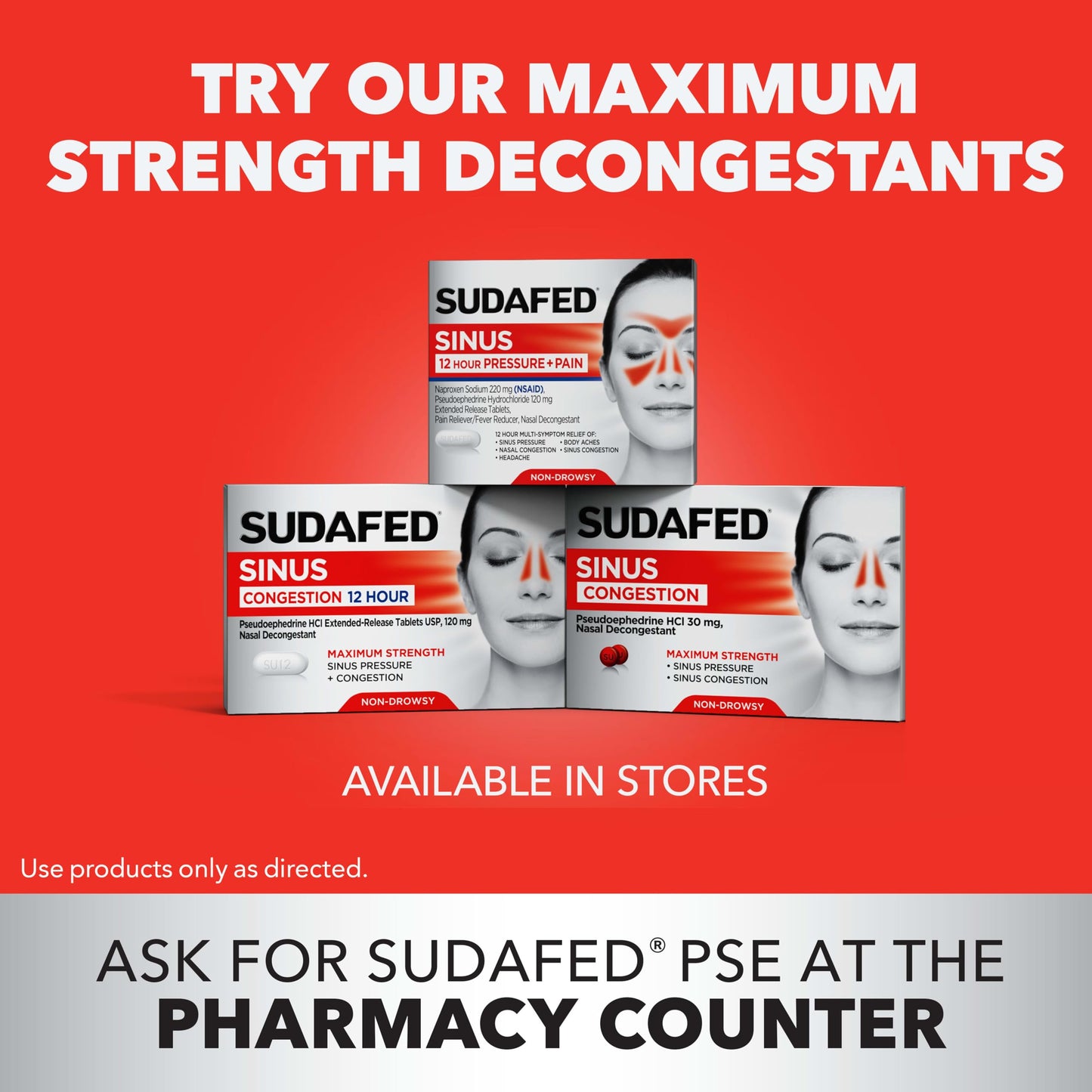 Sudafed PE Sinus Congestion Day + Night Maximum Strength Decongestant & Antihistamine Tablets with Phenylephrine HCl & Diphenhydramine HCl, Helps Nasal & Sinus Pressure & Congestion, 20 ct Sudafed buy supplements Au