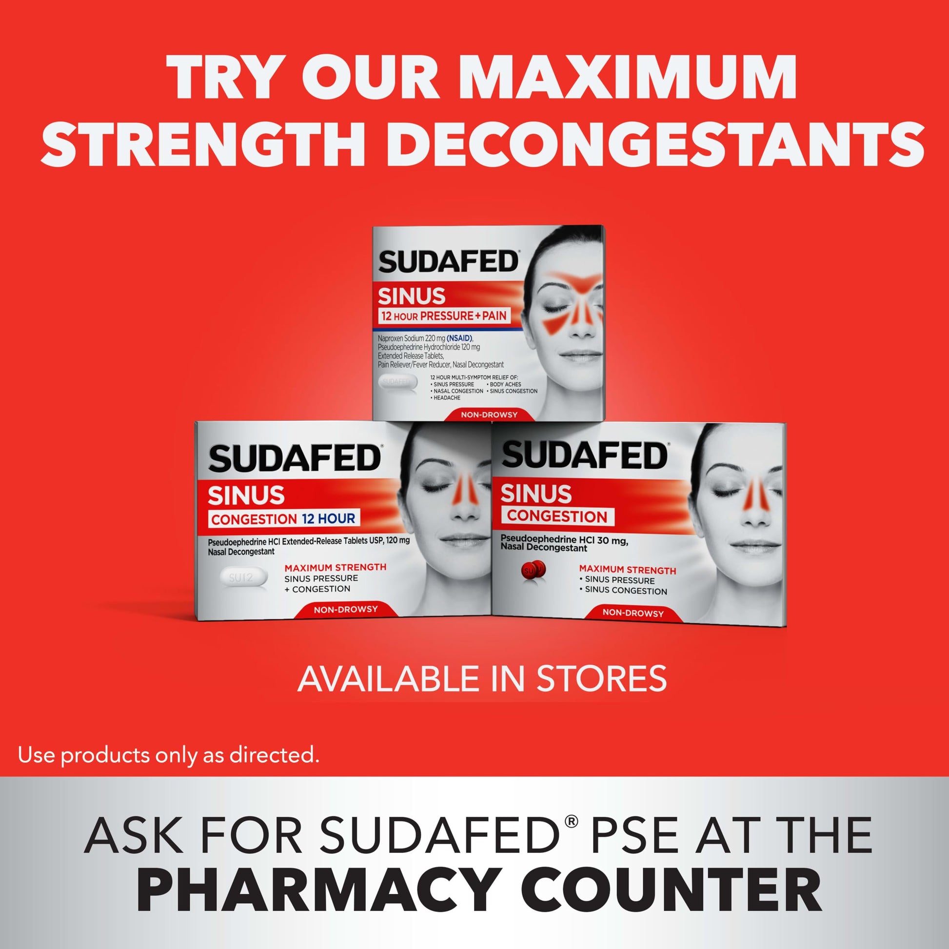 Sudafed PE Sinus Congestion Day + Night Maximum Strength Decongestant & Antihistamine Tablets with Phenylephrine HCl & Diphenhydramine HCl, Helps Nasal & Sinus Pressure & Congestion, 20 ct Sudafed buy supplements Au