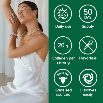 Organika Collagen Powder - for Healthy Hair, Skin, Nails, and Joints. Hydrolyzed Protein Peptides for Better Absorption- Grass-Fed, Non-GMO- Unflavoured- 2.2lbs Organika buy supplements Au