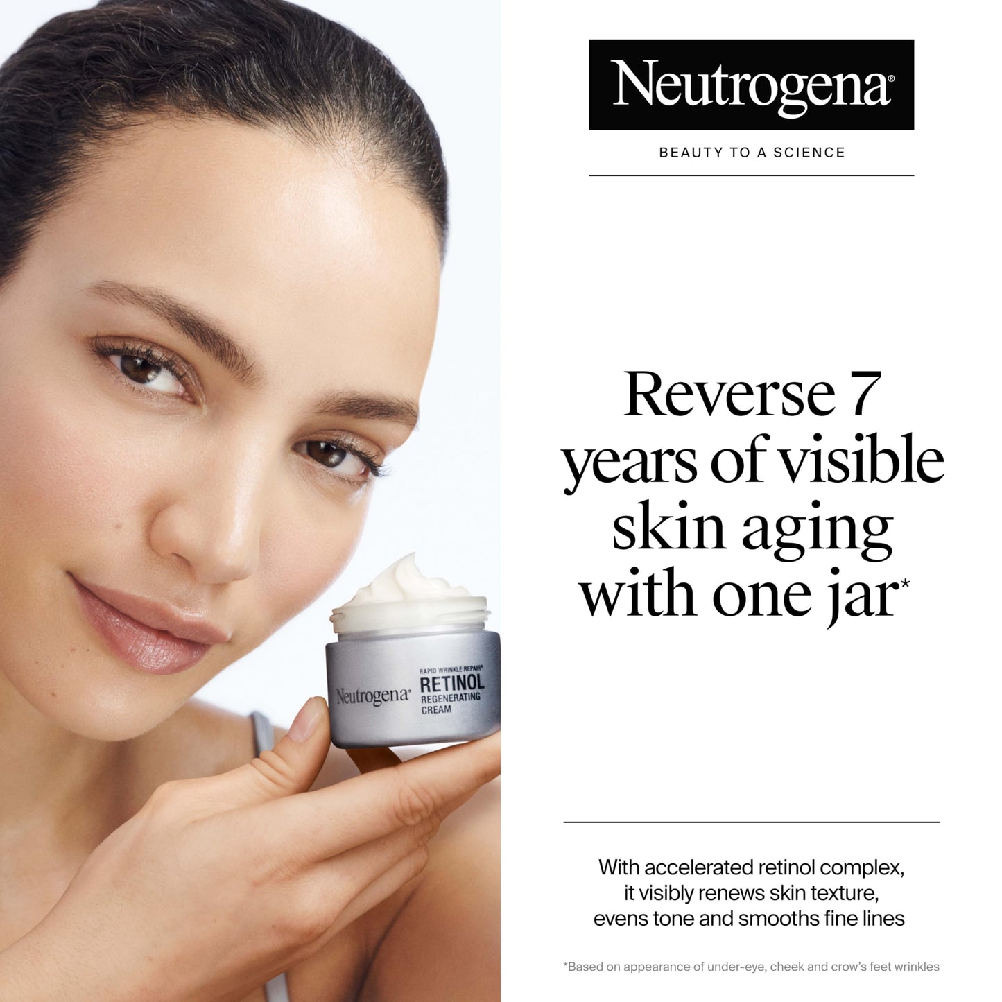 Neutrogena Rapid Wrinkle Repair Retinol Face Moisturizer, Daily Anti-Aging Face Cream with Retinol & Hyaluronic Acid to Fight Fine Lines, Wrinkles, & Dark Spots, 1.7 oz