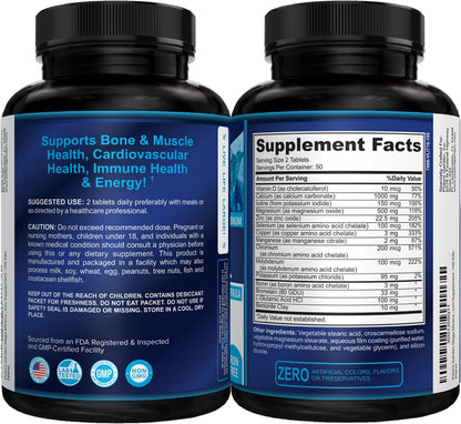 Potent Garden Mega Mineral Supplement Complete Mineral Complex with Calcium Magnesium Zinc Potassium Boron Selenium Chromium & 72 Trace