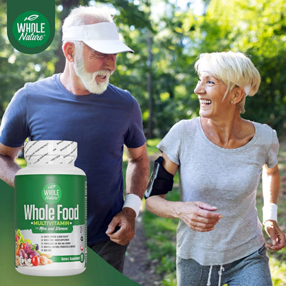 Whole Nature Whole Food Multivitamin for Men and Women Complete Daily Superfood Vitamins Plus Minerals Digestive Enzymes Whole Nature