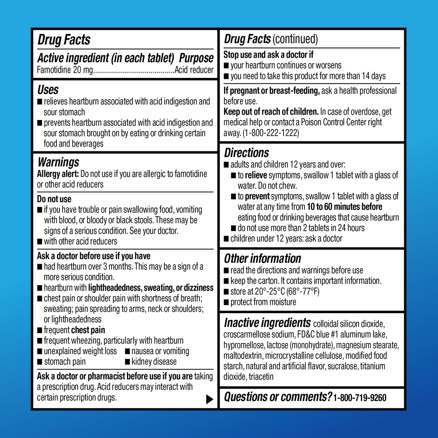 Amazon Basic Care Maximum Strength Famotidine 20mg Tablets, Acid Reducer, Prevents & Relieves Heartburn, Acid Indigestion, Cool Mint, 100 Count Amazon Basic Care buy supplements Au