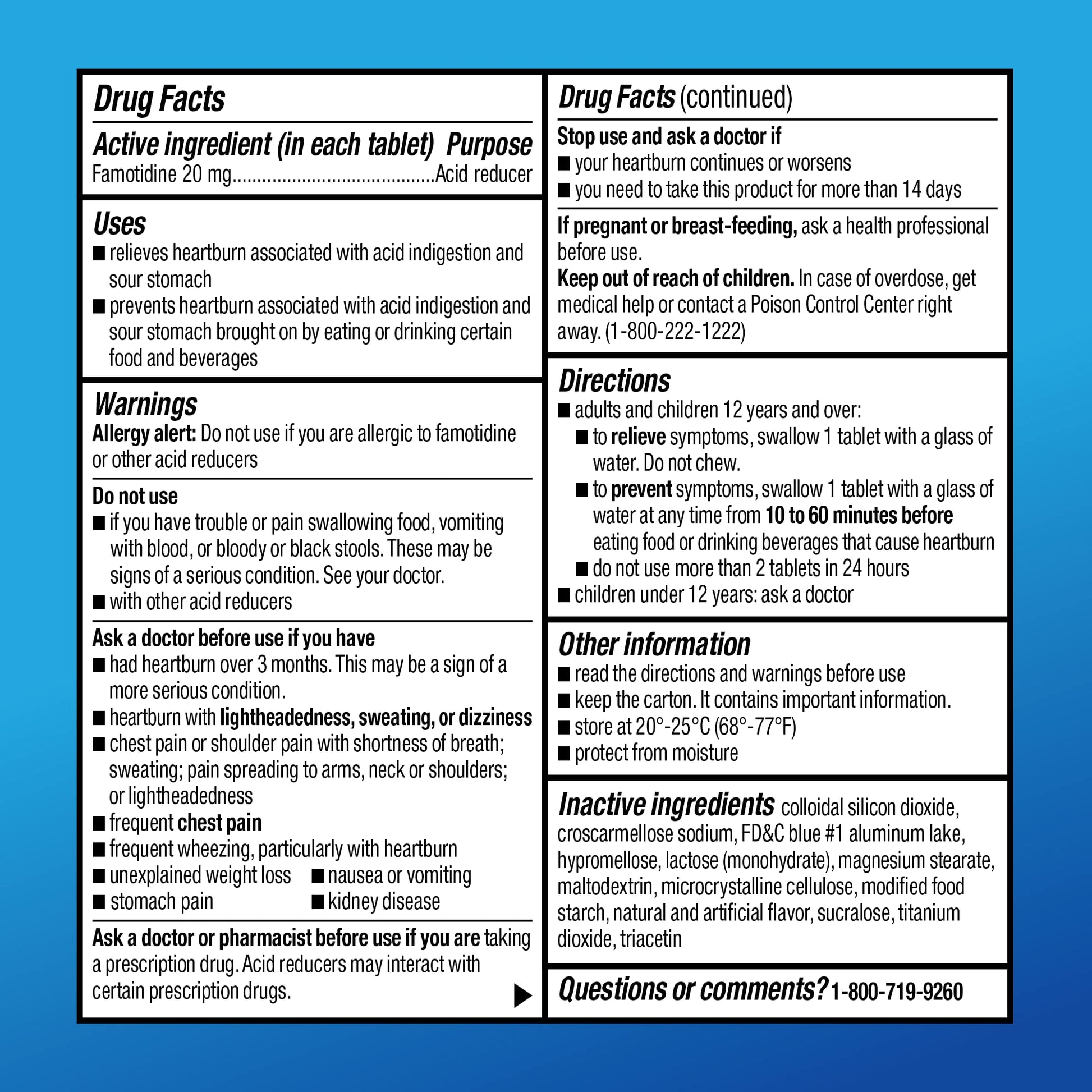 Amazon Basic Care Maximum Strength Famotidine 20mg Tablets, Acid Reducer, Prevents & Relieves Heartburn, Acid Indigestion, Cool Mint, 100 Count Amazon Basic Care buy supplements Au