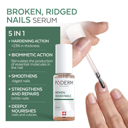 PODERM – 100% Natural Nail Repair - Revitalizes Damaged and Split Nails with Hydrating & Exfoliating Formula – Effective Nail care : Also Acts as a Nail Strengthener