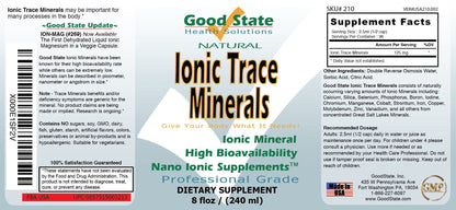 Good State Liquid Ionic Trace Minerals (96 servings at 125 mg - 8 fl oz)