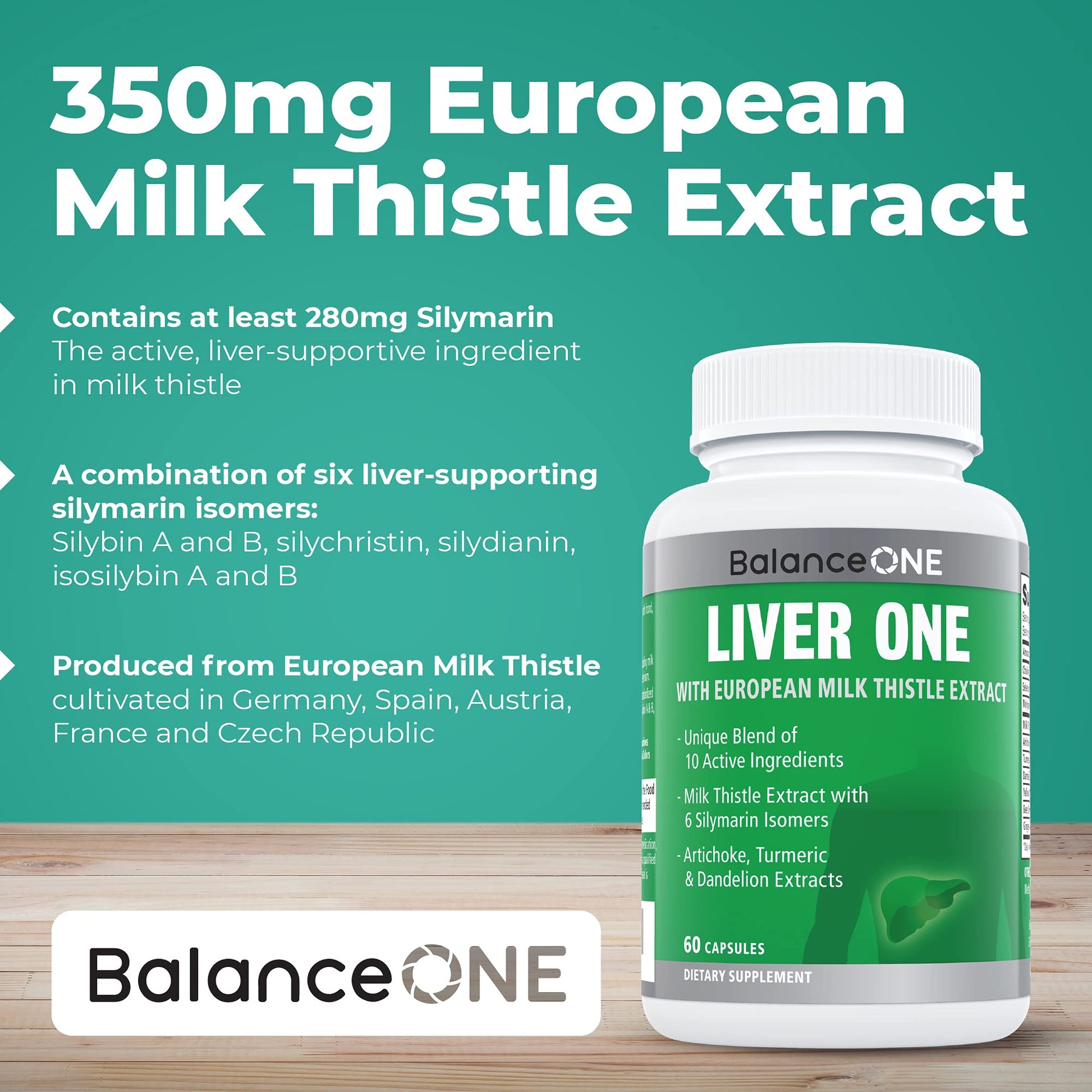 Balance ONE Liver Support Supplement with Milk Thistle, Molybdenum, Dandelion Root & Choline – Liver Health, Detox Pathway & Antioxidant Support – Vegan Capsules, 1 Month Supply – Liver One Balance ONE buy supplements Au