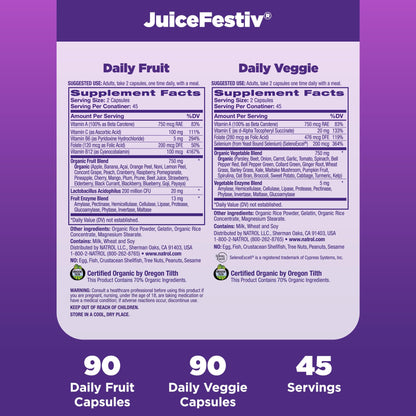 Natrol JuiceFestiv, Vitamins and Supplements for Nutrition & Well-Being, Antioxidants for Cellular Health, 90 Capsules (2-Count), Up to a 45 Day Supply Natrol buy supplements Au