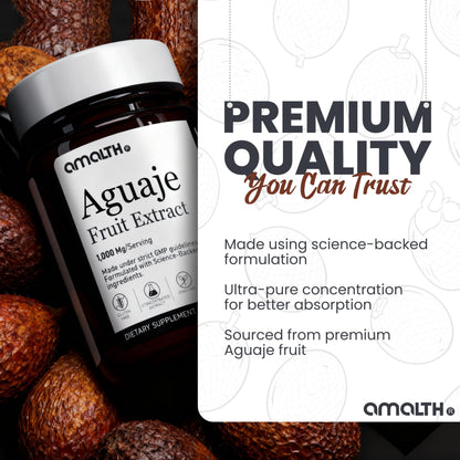 Amalth Aguaje Curves Capsule for Women 1000 mg- Extra Strength from Peru Natural Supplements- 120 Capsules Non- GMO Premium Quality Pills AMALTH buy supplements Au