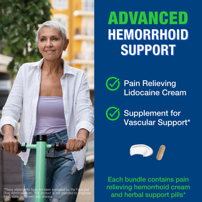 HemRid Max and Maximum Strength Lidocaine Cream - Hemorrhoid Relief Bundle for Fast Internal & External Support - Hemorrhoid Pills & Hemorrhoidal Lidocaine Cream for Rapid Comfort & Soothing Care HemRidBuy Supplements Australia
