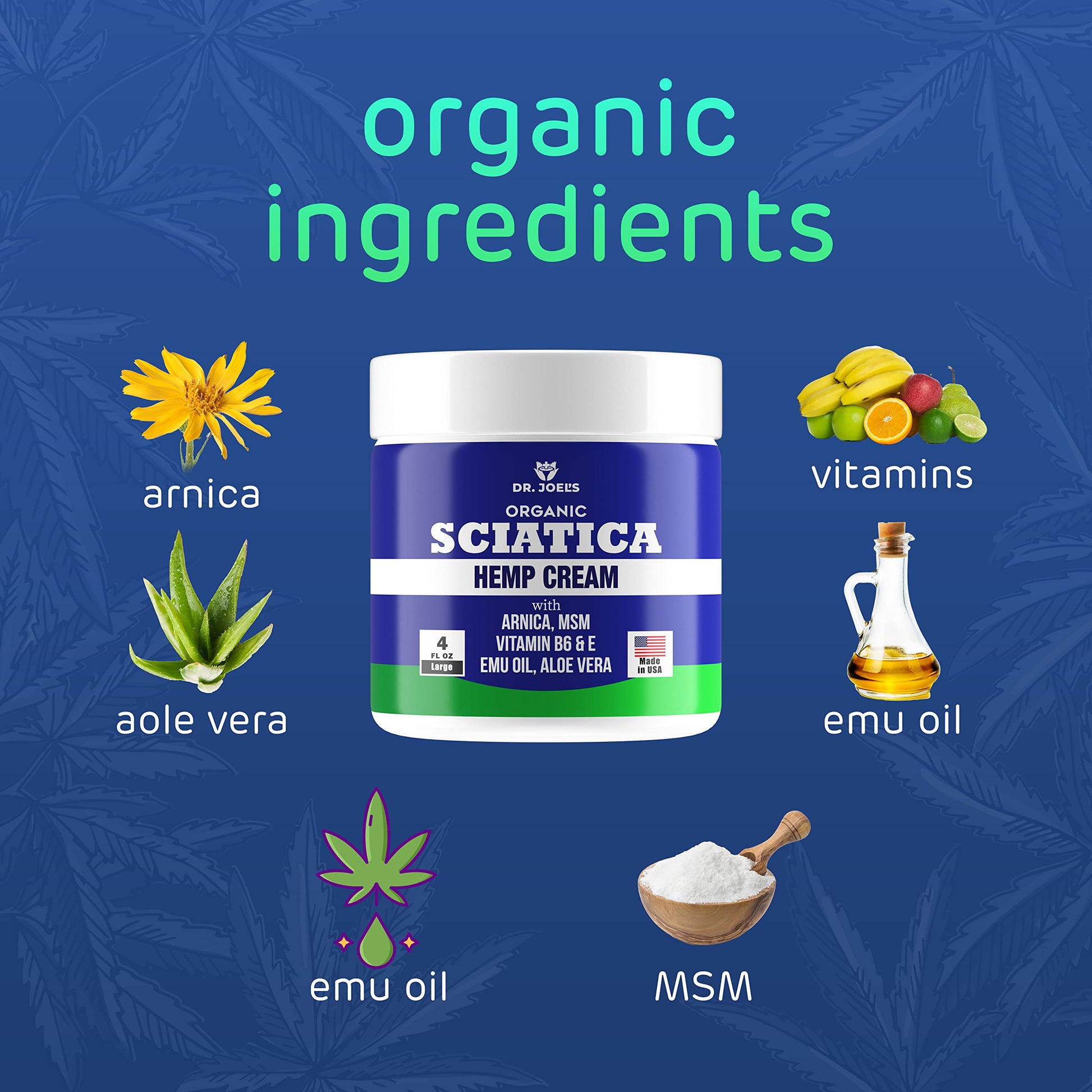Sciatica Cream - Premium Sciatica Cream - Fast Absorption & Maximum Relief - 4 oz Large Value Pack - Made in The USA Dr. JOEL'SBuy Supplements Australia