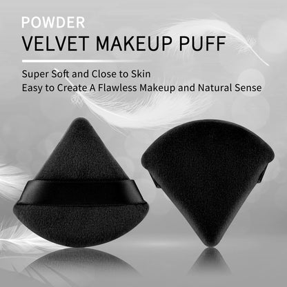 2 Pcs EVAOUXIU Triangle Powder Puff for Face Powder, Soft Plush Setting Makeup Puff, Velour Cosmetic Foundation Blender Sponge Beauty Makeup Tools (Black) EVAOUXIUBuy Supplements Australia