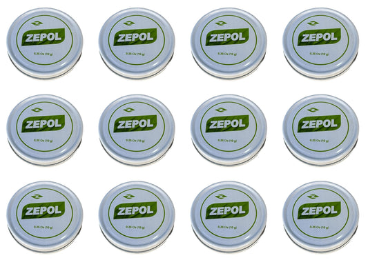 Zepol Original - Long-Lasting Topical Analgesic Ointment for Muscles, Joints, Backache, Sprains, and Strains - Pack of 12 Cans, 0.35 oz Each ZepolBuy Supplements Australia