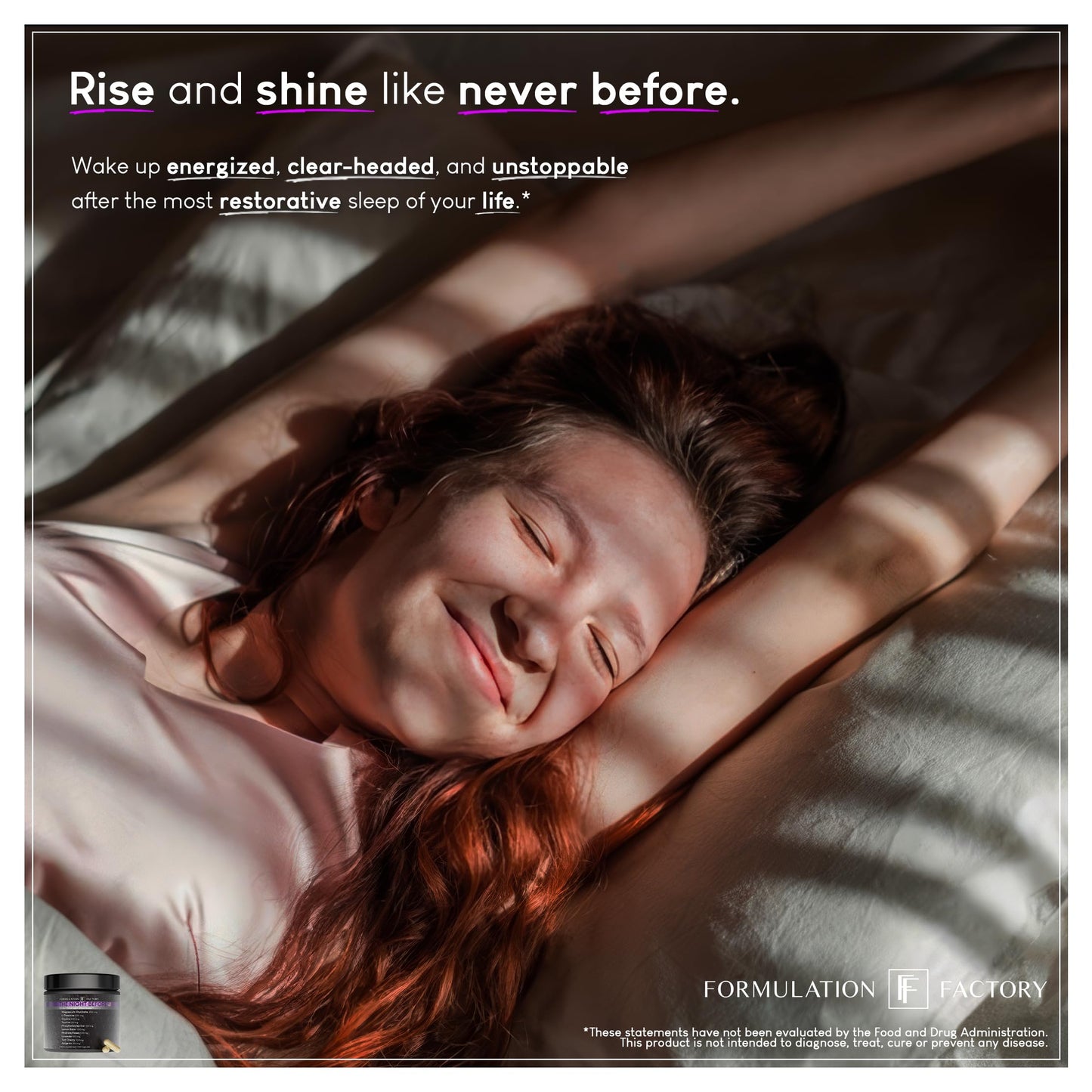 Formulation Factory The Night Before 10-in-1 Sleep Support | Melatonin 4mg, Magnesium Glycinate 300mg, L-Theanine, Glycine & More | Supports Relaxation, Calm & Recovery (120 Capsules 2 Month Supply) Formulation Factory buy supplements Au
