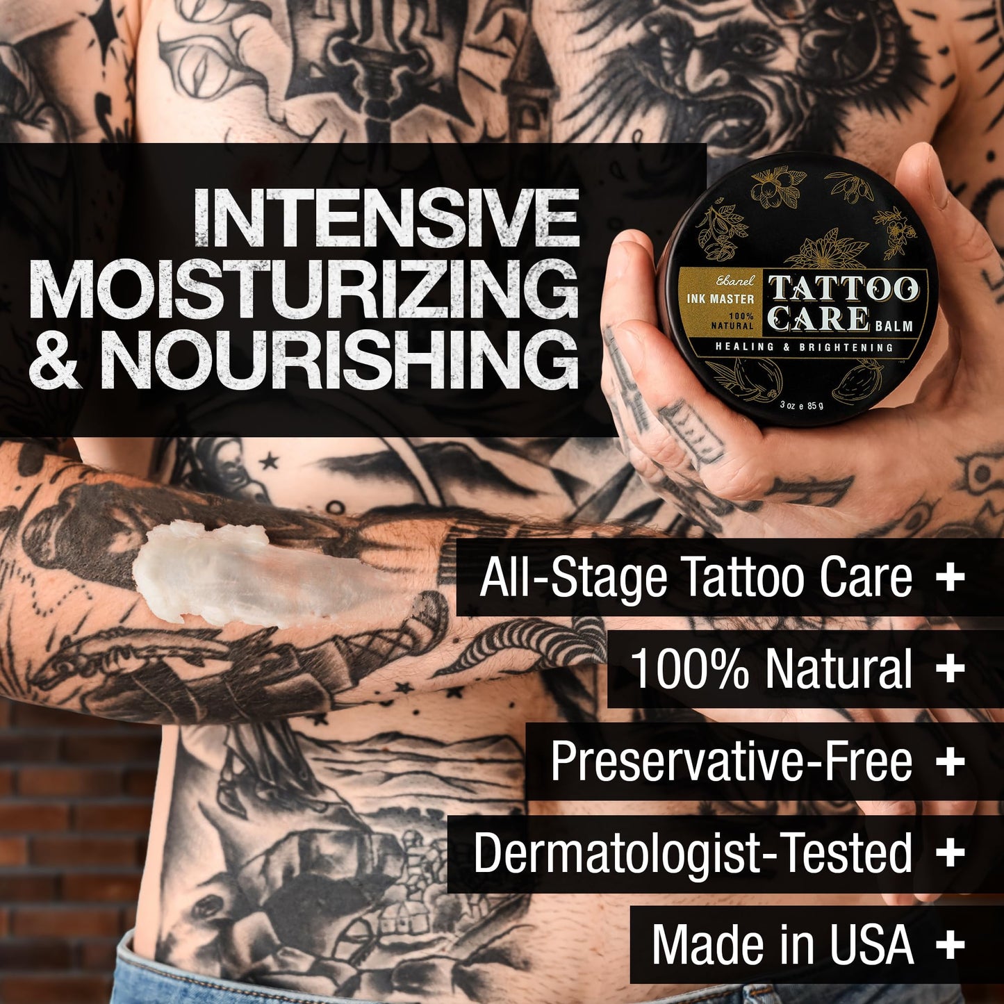Ebanel Bundle of 5% Lidocaine Numbing Spray and Tattoo Aftercare Healing Balm
