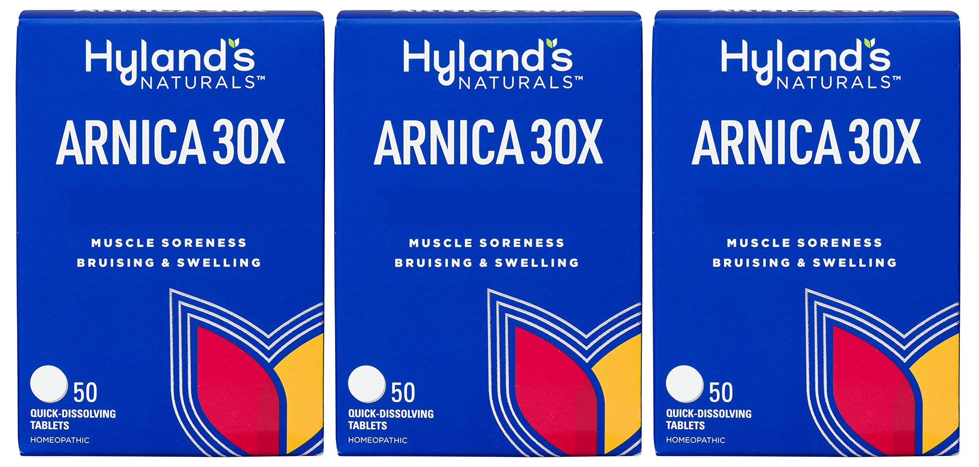Hyland's Arnica 30x 50 Tablets (3 Pack = 150 Tablets), Bruising, Swelling, Muscle Pain Relief Hyland'sBuy Supplements Australia