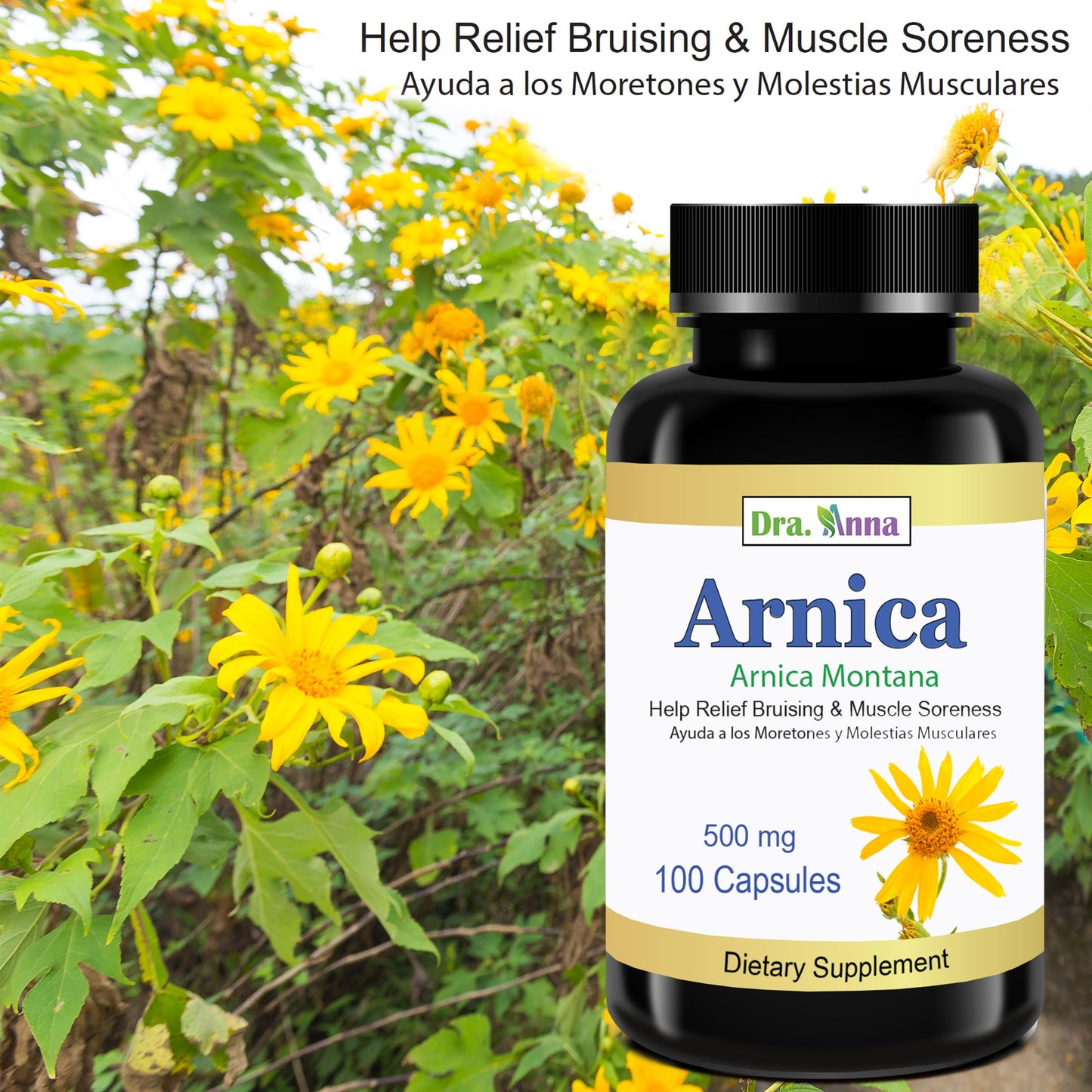 Arnica Montana Capsules 500mg 100 Capsules DRA. ANNABuy Supplements Australia