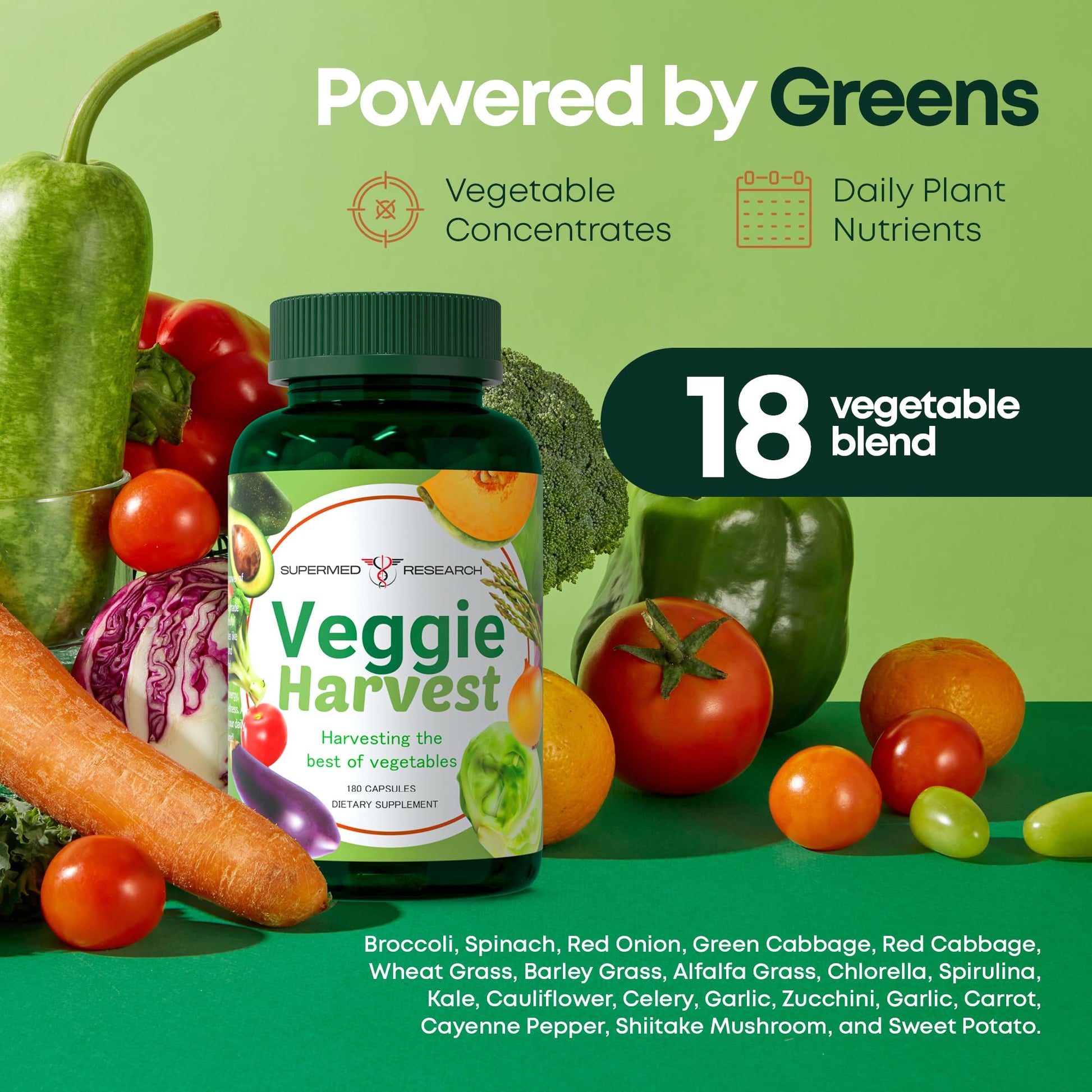 Supermed Research Fruits and Vegetables Supplements – 2 Pack Combination Fruit & Veggies Supplement – Whole Food Vitamins & Minerals for Adults – Superfood Veggie Vitamins for Adults (180 x 2, 360 Ct) Supermed Research buy supplements Au