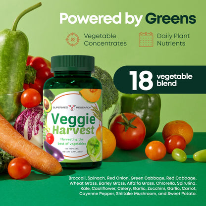 Supermed Research Fruits and Vegetables Supplements – 2 Pack Combination Fruit & Veggies Supplement – Whole Food Vitamins & Minerals for Adults – Superfood Veggie Vitamins for Adults (180 x 2, 360 Ct) Supermed Research buy supplements Au