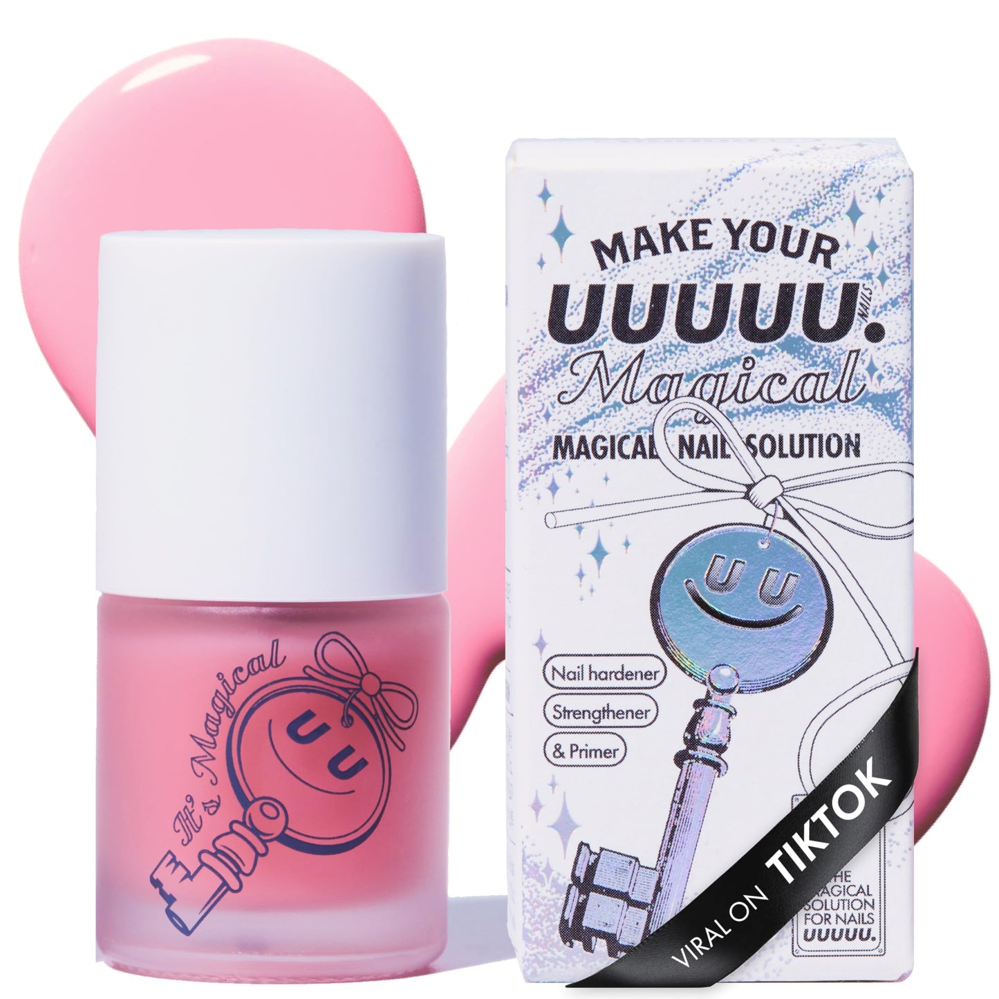 UUUUU. Magical Nail Solution | All-in-One Nail Care – Strengthener & Hardener & Primer with Biotin & Collagen – Quick-Drying & Odorless
