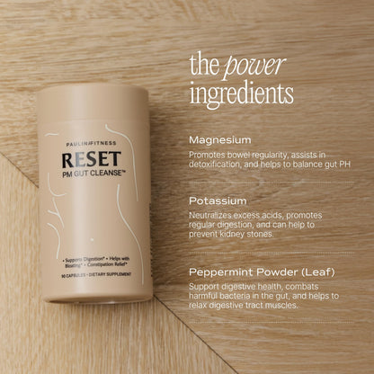 Paulina FITNESS Reset Overnight Digestive Aid, Bloating Relief, & Gut Health Supplement | Natural Detox & Digestive Cleanse to Support Weight Management