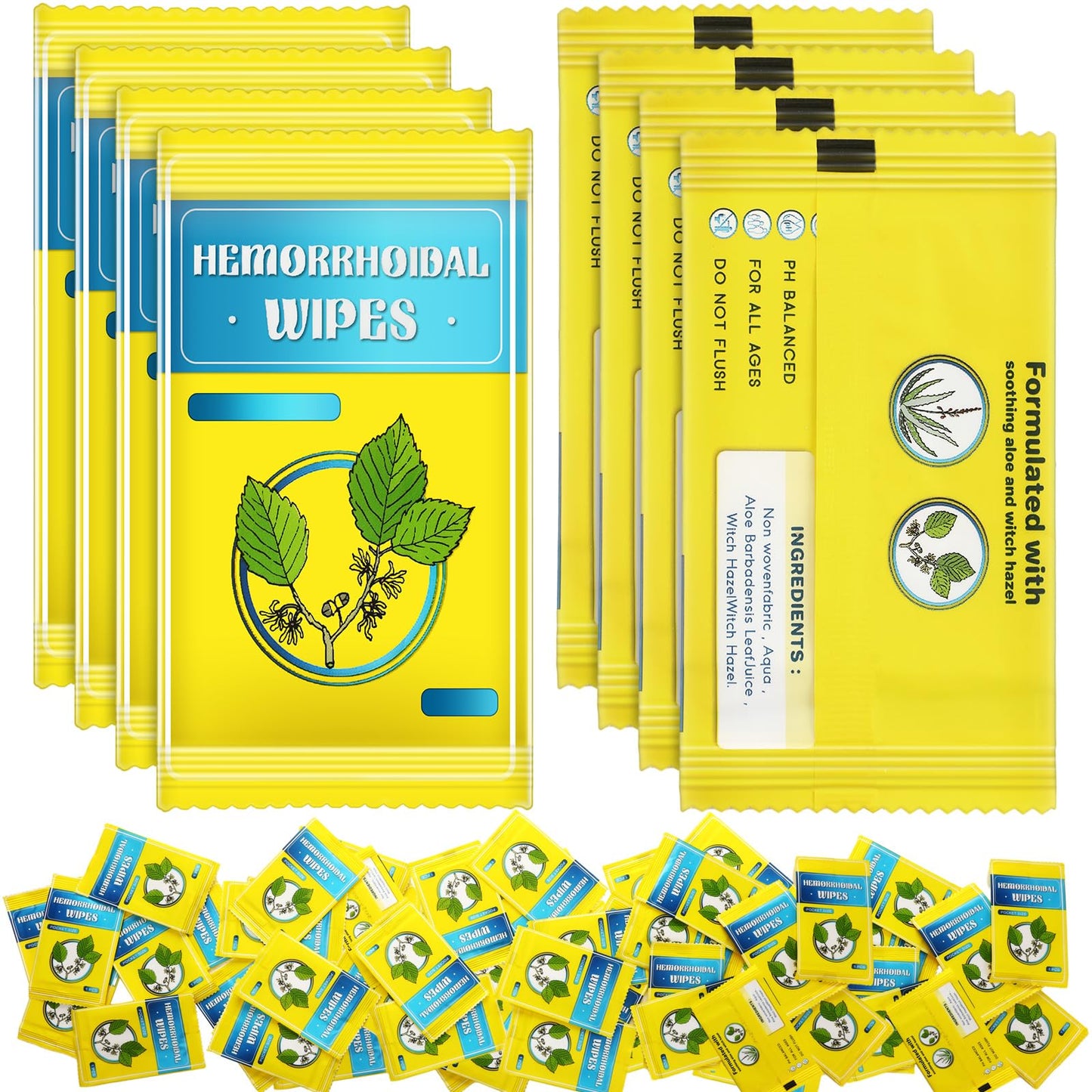 Timgle 300 Counts Individual Packing Hemorrhoid Wipes Witch Hazel Wipes for Butt Hemorrhoidal and Relief Swelling Pain Burning Itching Numbing, 5.5 x 7 Inch TimgleBuy Supplements Australia