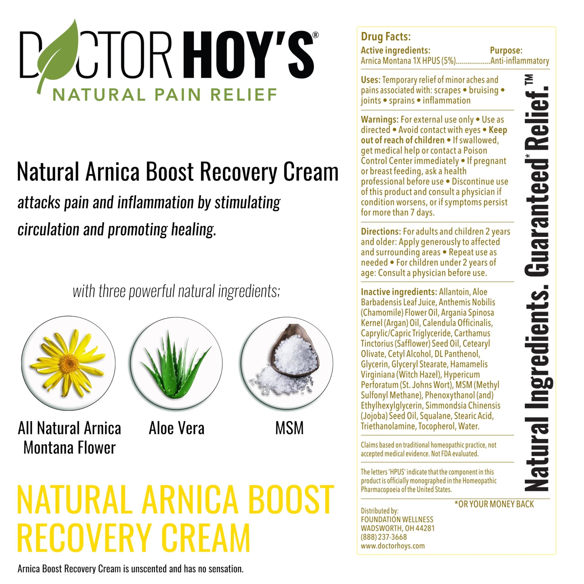 DOCTOR HOY'S Natural Pain Relief Gel and Arnica Boost Recovery Cream, Clean, Safe, Effective Natural Pain Relief and Anti-Inflammatory, 3 oz Combo Pk DOCTOR HOY'SBuy Supplements Australia
