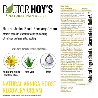 DOCTOR HOY'S Natural Pain Relief Gel and Arnica Boost Recovery Cream, Clean, Safe, Effective Natural Pain Relief and Anti-Inflammatory, 3 oz Combo Pk DOCTOR HOY'SBuy Supplements Australia