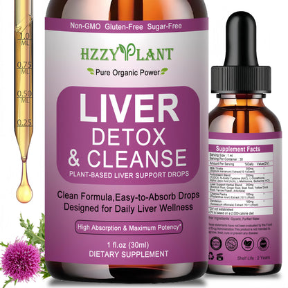 Liver Cleanse Detox & Repair Drops - Liquid Liver Support Tincture with Milk Thistle, Dandelion, Artichoke, TUDCA, NAC, Chanca Piedra - 15-in-1 Advanced Liver Detox Health Supplement - Vegan, Non-GMO HZZYPLANT buy supplements Au