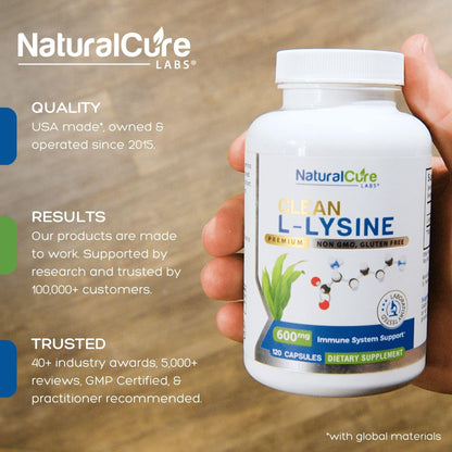 Extra Strength Stack: Monolaurin 800mg + Clean L-Lysine 600mg + Andrographis, Advanced Immune Support Routine Bundle Natural Cure Labs buy supplements Au