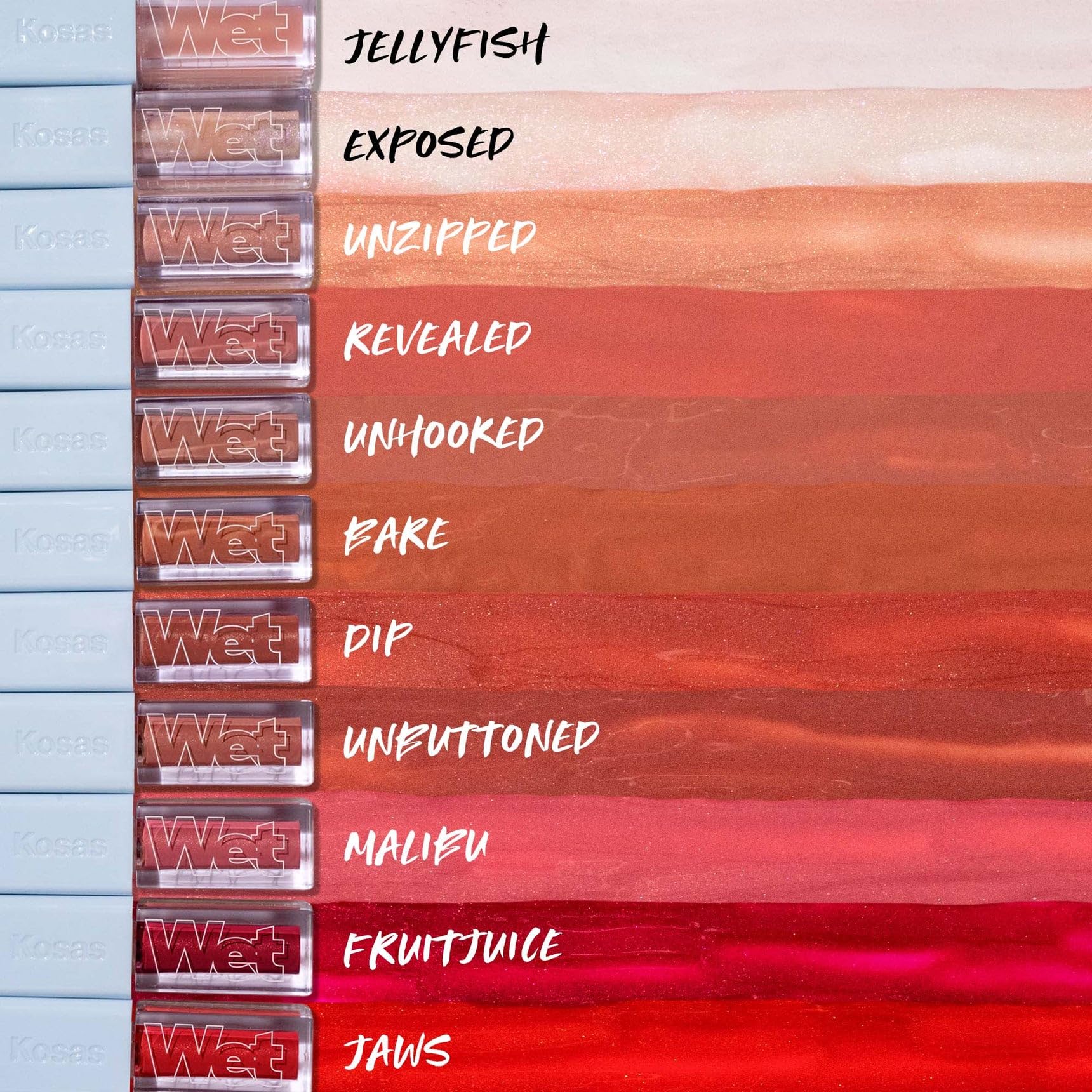 Kosas Wet Lip Oil Gloss - Hydrating Lip Plumping Treatment with Hyaluronic Acid & Peptides, Non-Sticky Finish (Unbuttoned) KosasBuy Supplements Australia