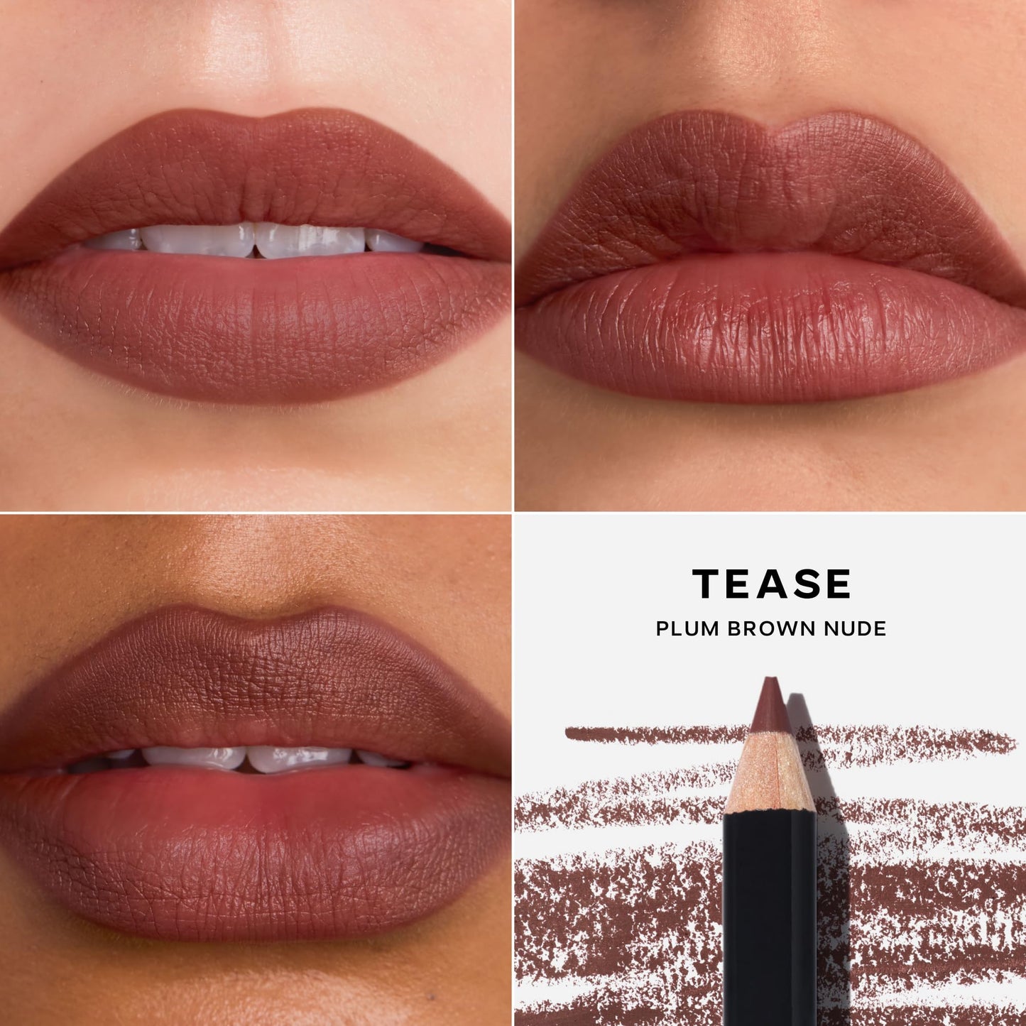 Saie Lip Liner 101 - Lip Pencil Made with a Creamy, Soft Matte Formula for a Naturally Framed or Fully Filled Look - Supercharged with Shea Butter & Jojoba Oil - Tease (.05 oz) SaieBuy Supplements Australia