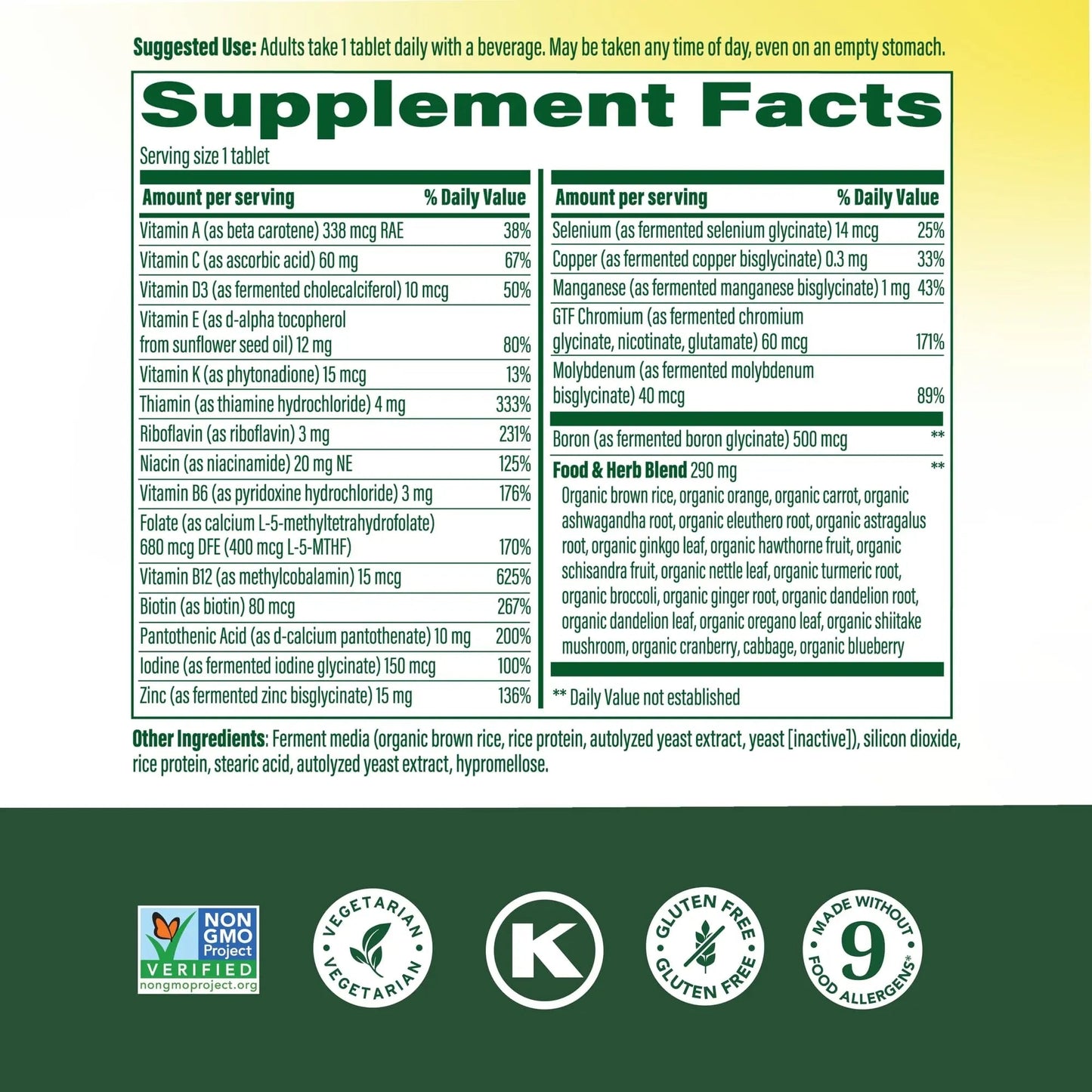 MegaFood Multivitamin for Men 40+ One Daily Mens Multivitamins - Methylated B12, Vitamin D3, B6, C & Zinc, Muscle & Bone Health MegaFood