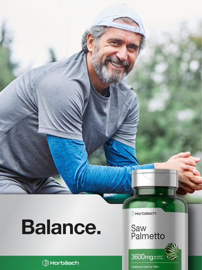 Horbäach Saw Palmetto Extract | 120 Capsules | Non-GMO and Gluten Free Formula | from Saw Palmetto Berries