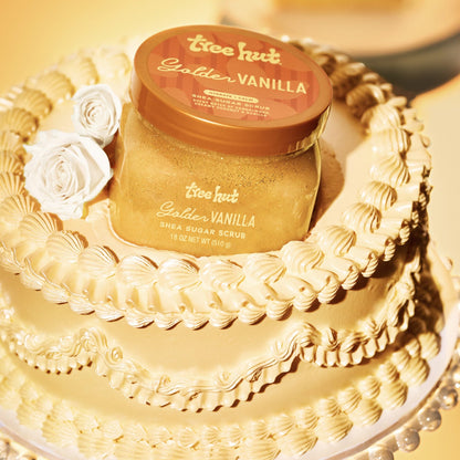 Tree Hut Golden Vanilla Shea Sugar Scrub, Exfoliating, Hydrating & Moisturizing Body Scrub with Shea Butter & Natural Oils