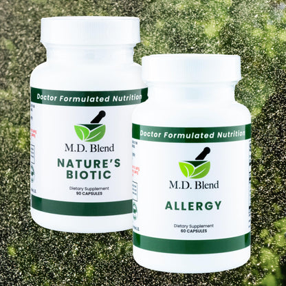 M.D. Blend Nature’s Biotic & Allergy Expert Bundle for Immune Support, Seasonal Allergy Relief, Respiratory Wellness, Quercetin and Bromelain, NAC Nettle Root Vitamins & Minerals Plant-Based Capsules M.D. Blend buy supplements Au