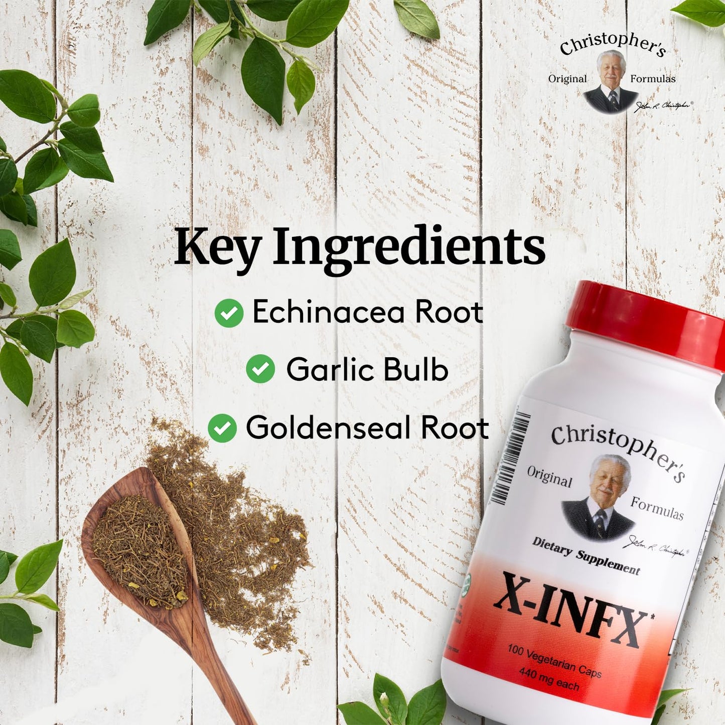 Christopher's Original Formulas X-INFX Formula, Natural Immune Support, 2 Pack, 100 Caps Each Christopher's Original FormulasBuy Supplements Australia