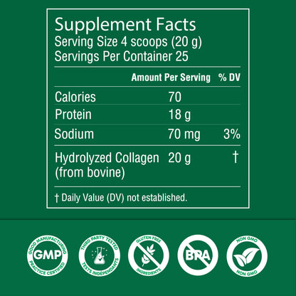 Organika Collagen Powder - for Healthy Hair, Skin, Nails, and Joints. Hydrolyzed Protein Peptides for Better Absorption- Grass-Fed, Non-GMO- Unflavoured- 2.2lbs Organika buy supplements Au
