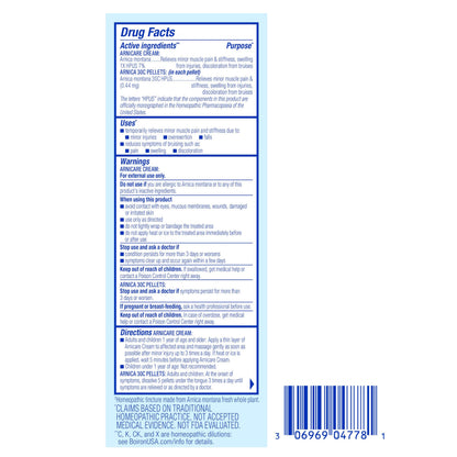 Boiron Arnicare Gel and Arnica 30c Value Pack for Pain Relief, Muscle Soreness, and Swelling from Bruising or Injury - 2.6 oz + 80 Pellet Tube BoironBuy Supplements Australia