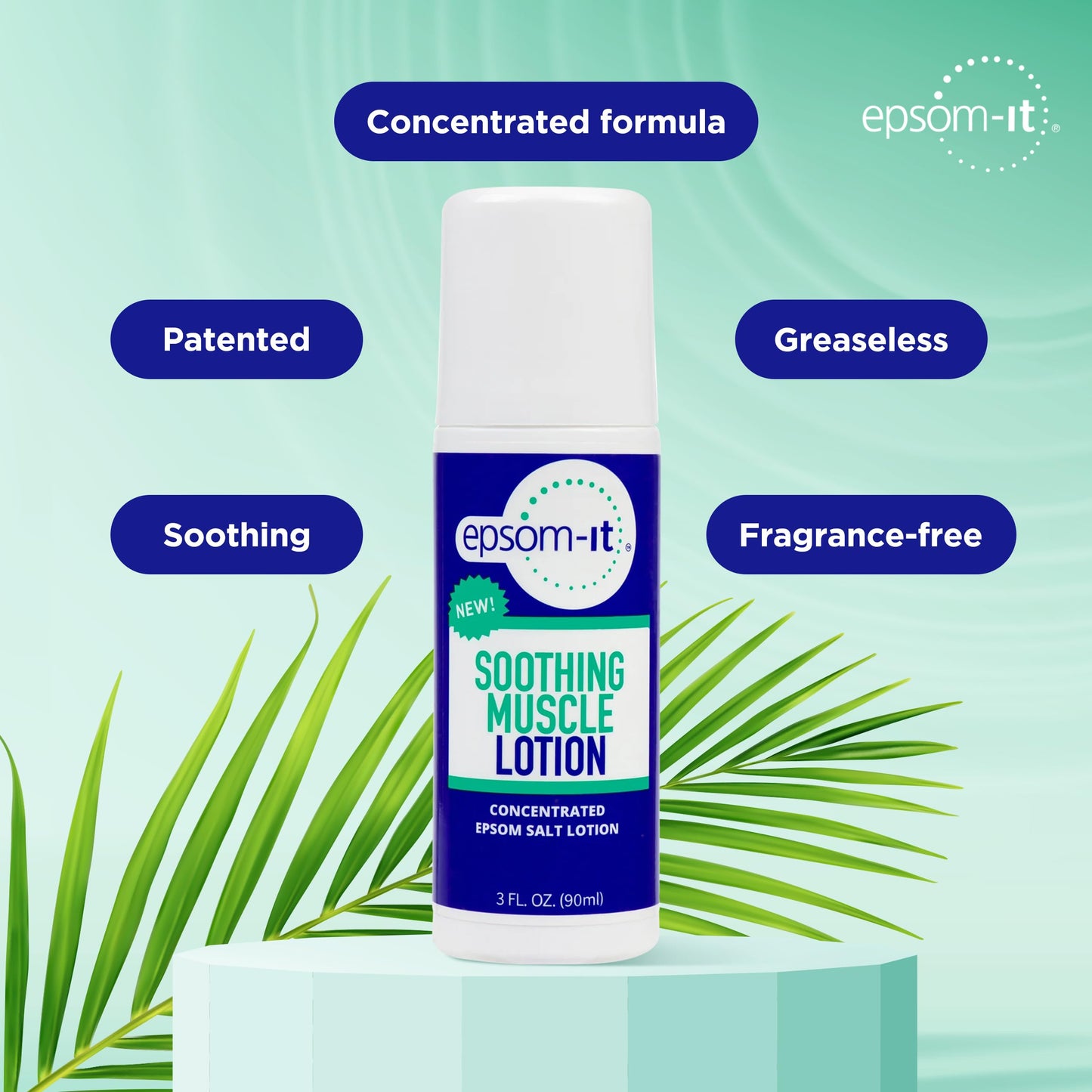 Epsom-It Soothing Muscle Lotion - Roll On Epsom Salt Lotion with Arnica for Muscle Stiffness, Leg, Knees and Feet Discomfort, Topical Magnesium Cream, 3oz EPSOM-ITBuy Supplements Australia