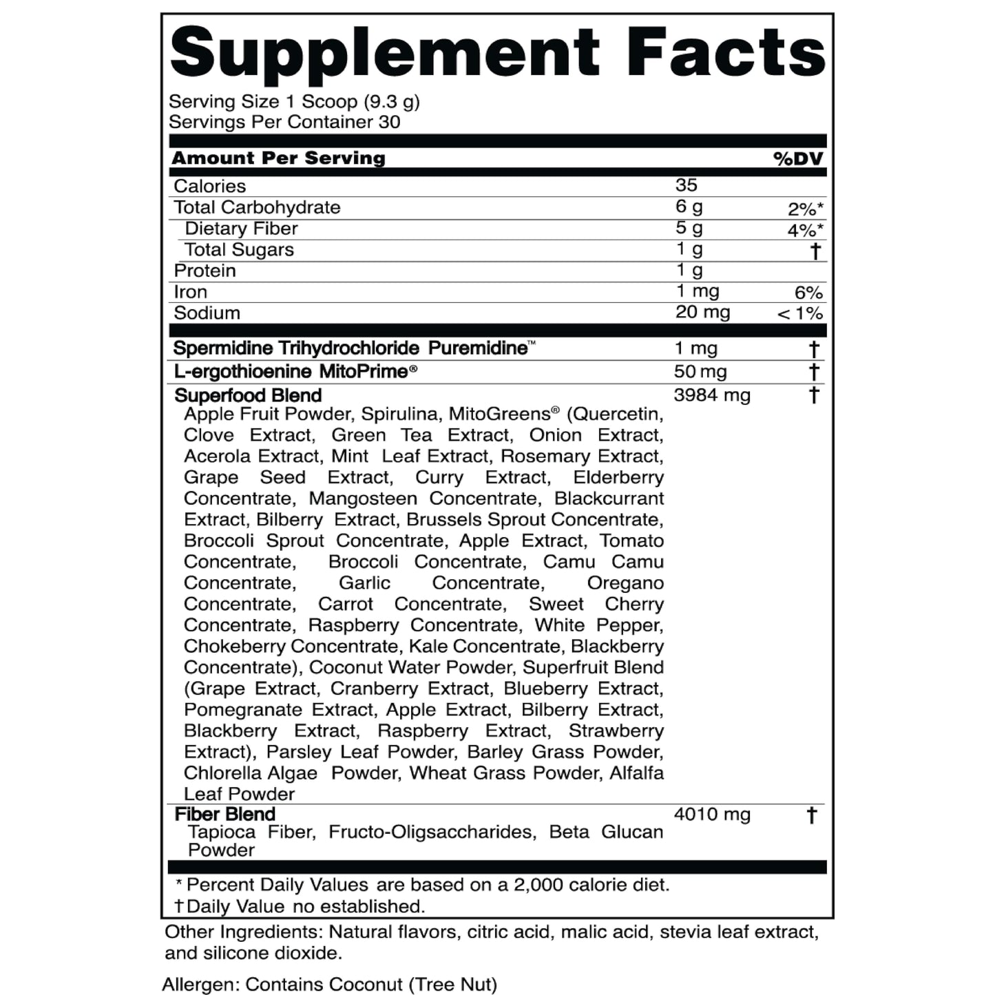 Advanced Bionutritionals Pep Tonic Powdered Superfood Formula 50 Fruits, Vegetables, Herbs, and Superfoods - Vegan, Vegetarian - 9.84 OZ - 279 g