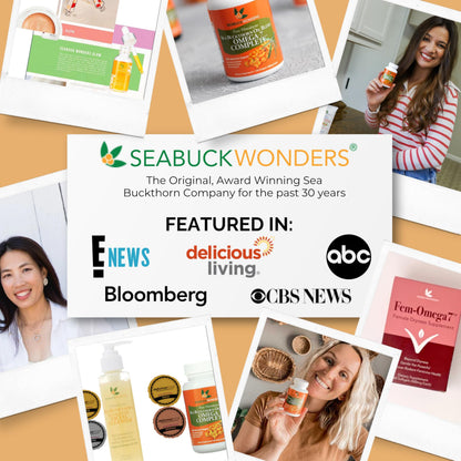 SeabuckWonders Organic Sea Buckthorn Oil Omega-7 Complete,120 Softgels, 60 Day Supply, with Omega 3, 6 & 9, Supports Hair