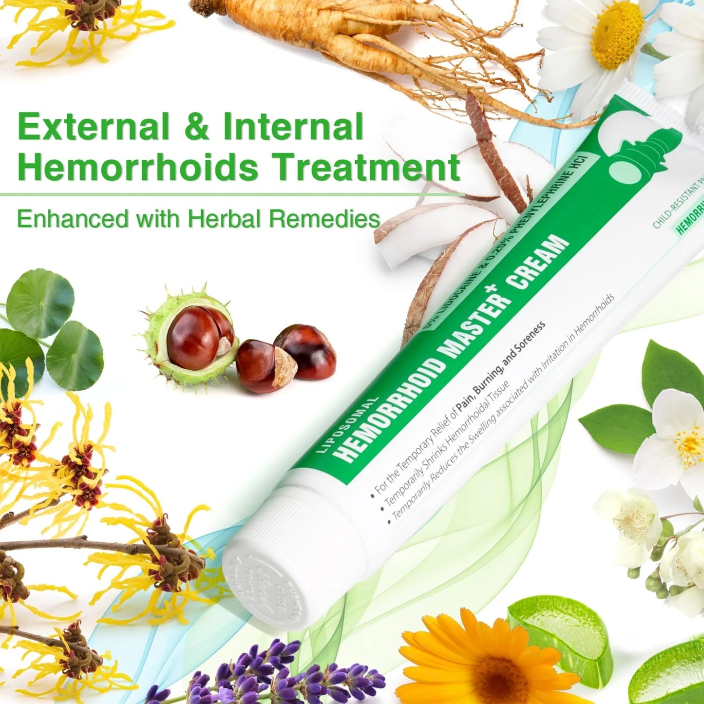 Ebanel 5% Lidocaine Hemorrhoid Treatment Cream with Witch Hazel, Phenylephrine, Horse Chestnut, Vitamin B6, Zinc Oxide, External and Internal Hemorrhoids Treatment Burn Itch Pain Relief Anal Cream EbanelBuy Supplements Australia